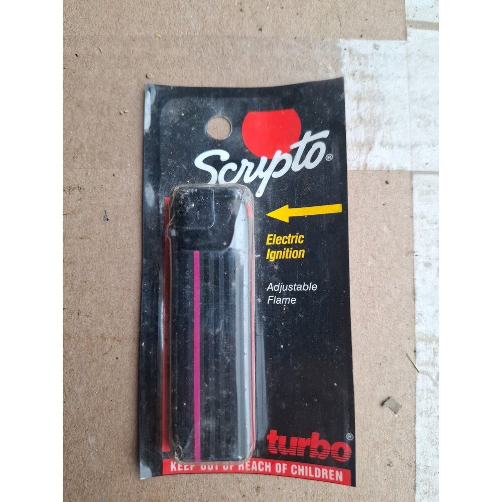 1992 SCRIPTO TURBO LIGHTER MADE IN JAPAN - HP520 Electric Start NOS